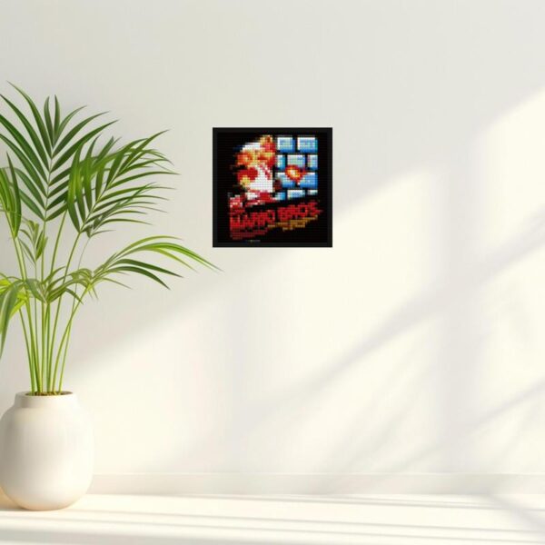 "Super Mario Bros Themed Wall Art Frame - Unique" LEGO-style DIY wall decor | Compatible with LEGO-style bricks | Pixel Brick Art