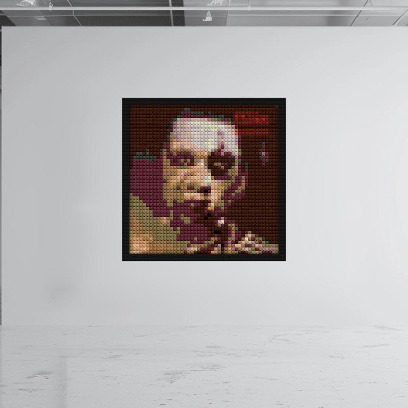 "TA1300 Denzel Curry Album Wall Art Frame - DIY Pop" DIY brick mosaic | Compatible with LEGO-style bricks | Pixel Brick Art