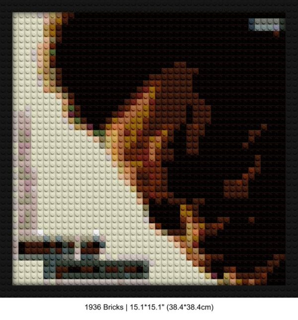 The Weeknd brick mosaic art | Compatible with LEGO-style bricks | Pixel Brick Art