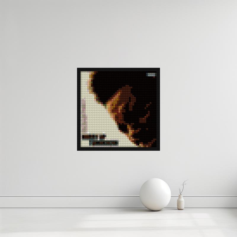 "Weekend Cry For Me Art Frame - Unique Wall Display" DIY interlocking bricks | Compatible with LEGO-style bricks | Pixel Brick Art