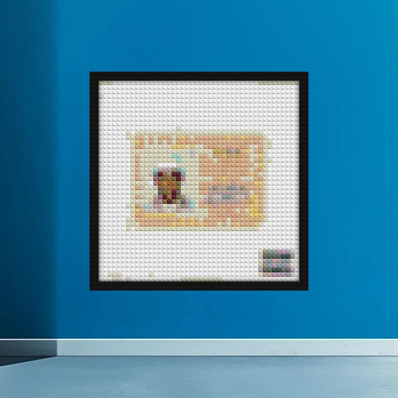 "Tyler The Creator 2021 CVOER Pixel Art Frame" LEGO-style bricks art | Compatible with LEGO-style bricks | Pixel Brick Art