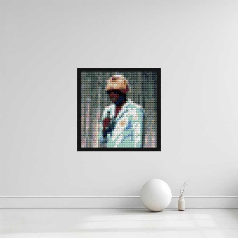 "Tyler The Creator IGOR Suit Art Frame - Unique Wall Decor" brick painting kits | Compatible with LEGO-style bricks | Pixel Brick Art