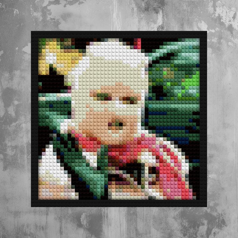 "Tyler The Creator III Cab TV Thief Wall Art Frame" LEGO-style bricks art | Compatible with LEGO-style bricks | Pixel Brick Art