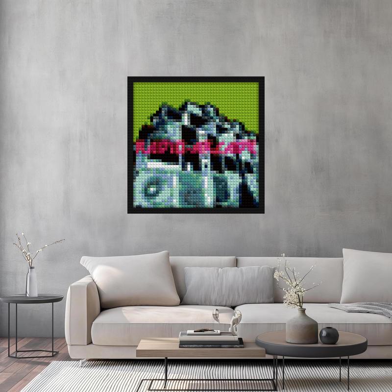 "Tyler The Creator Radio Arcade Album Wall Art Frame" LEGO-style DIY wall decor | Compatible with LEGO-style bricks | Pixel Brick Art