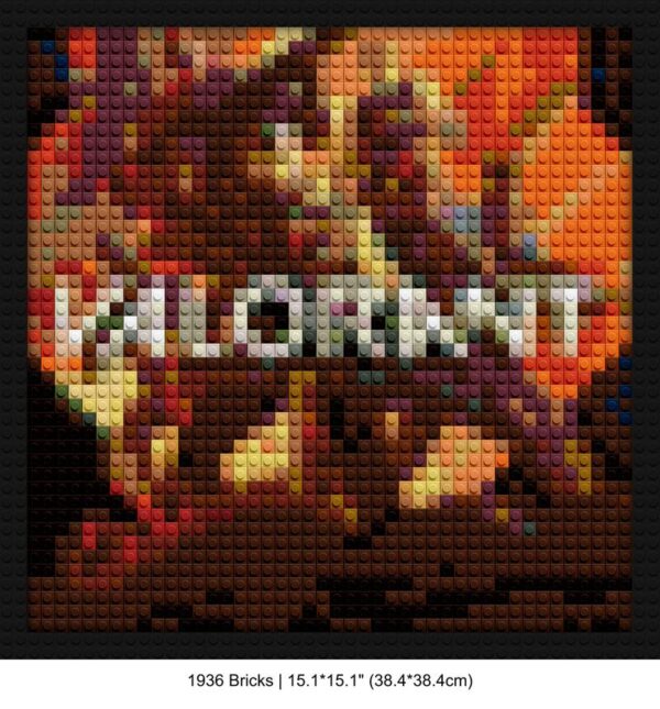 Valorant DIY brick mosaic | Compatible with LEGO-style bricks | Pixel Brick Art