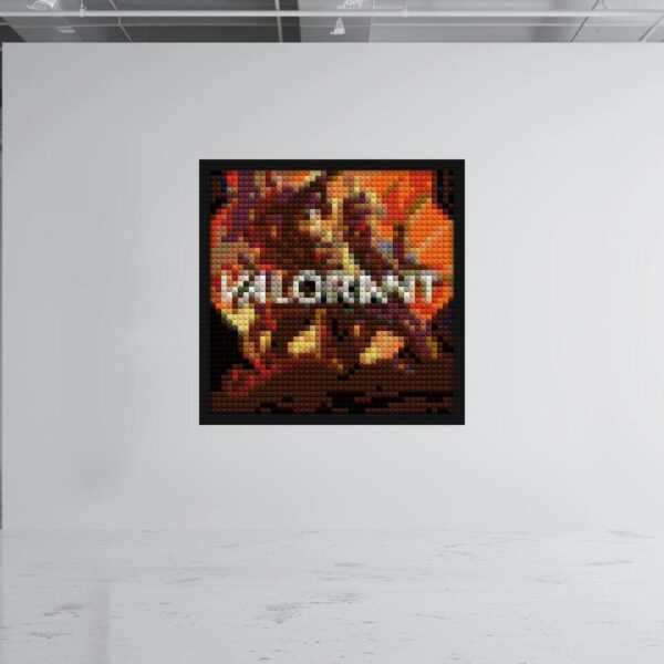 "Unique Valorant-Inspired Wall Art Frame - Limited Edition" brick painting kits | Compatible with LEGO-style bricks | Pixel Brick Art