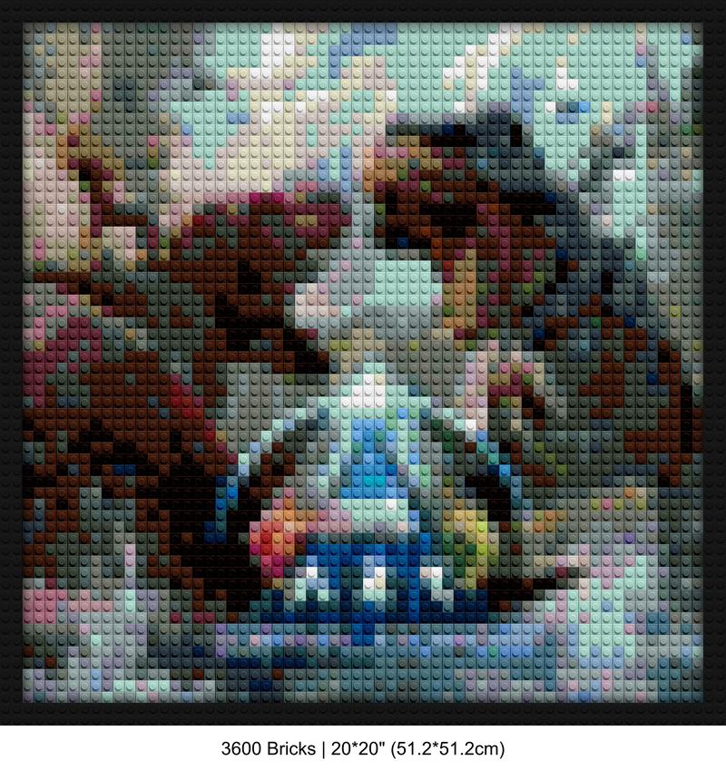 video game decor pixel brick art | Compatible with LEGO-style bricks | Pixel Brick Art
