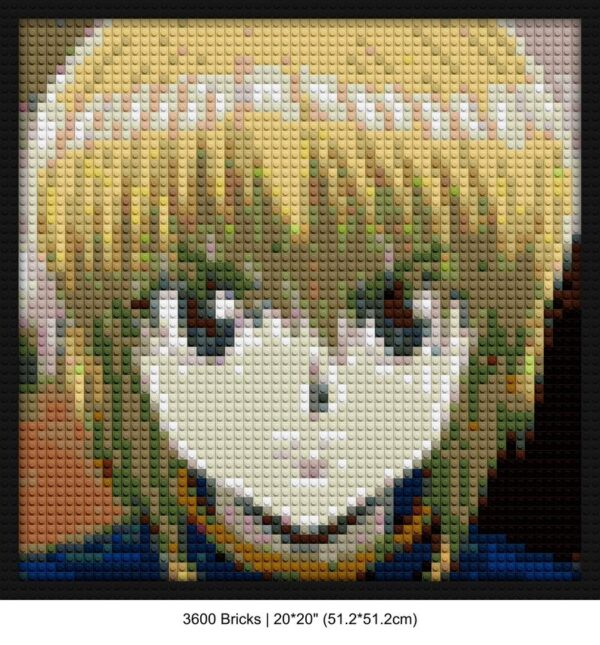 anime collectibles pixel brick art | Compatible with LEGO-style bricks | Pixel Brick Art