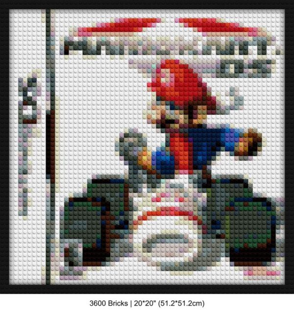 custom game art pixel-style bricks | Compatible with LEGO-style bricks | Pixel Brick Art