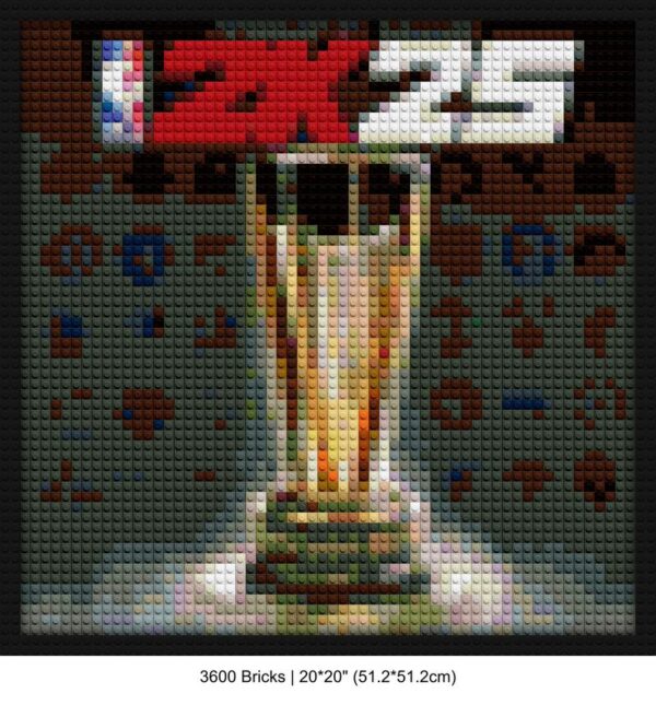 basketball video games DIY pixel mosaic | Compatible with LEGO-style bricks | Pixel Brick Art