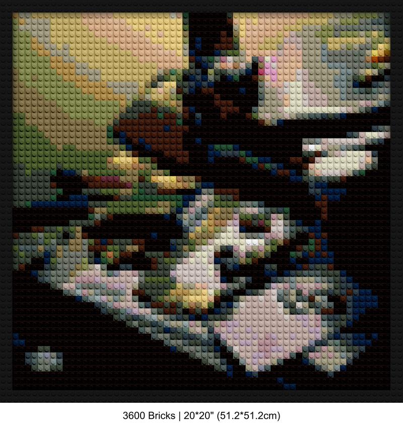 Section 80 brick block wall decor | Compatible with LEGO-style bricks | Pixel Brick Art