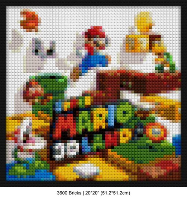 Nintendo games pixel brick art | Compatible with LEGO-style bricks | Pixel Brick Art