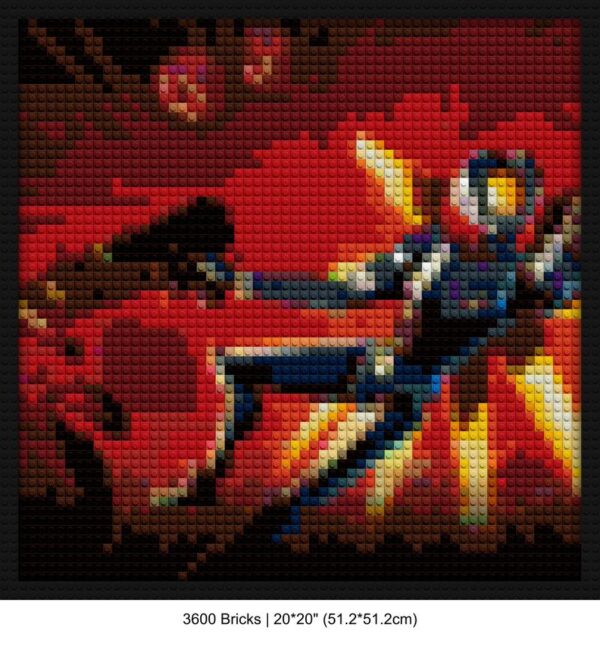 video game art DIY brick mosaic | Compatible with LEGO-style bricks | Pixel Brick Art