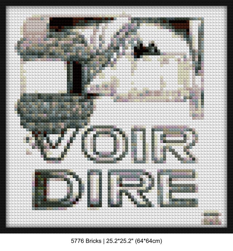 VOIR DIRE album brick mosaic art | Compatible with LEGO-style bricks | Pixel Brick Art