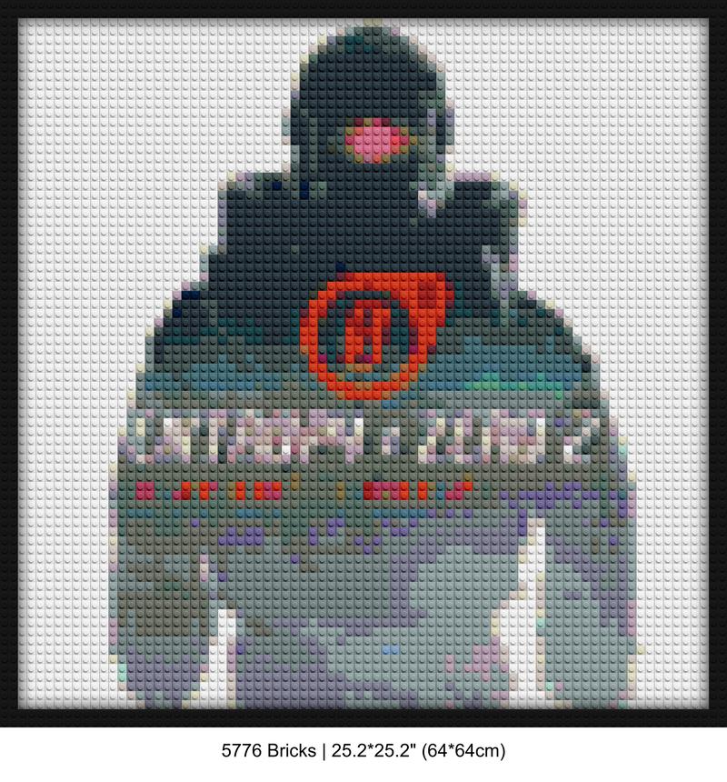 Entropy Zero merchandise brick wall art | Compatible with LEGO-style bricks | Pixel Brick Art