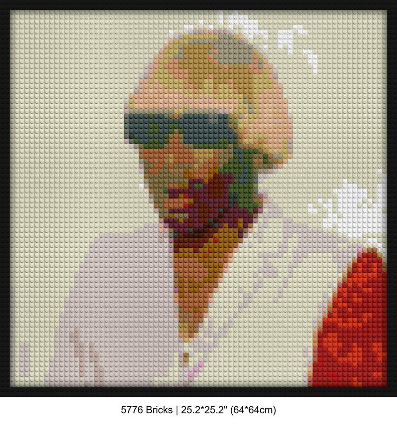 music decor brick-inspired artwork | Compatible with LEGO-style bricks | Pixel Brick Art