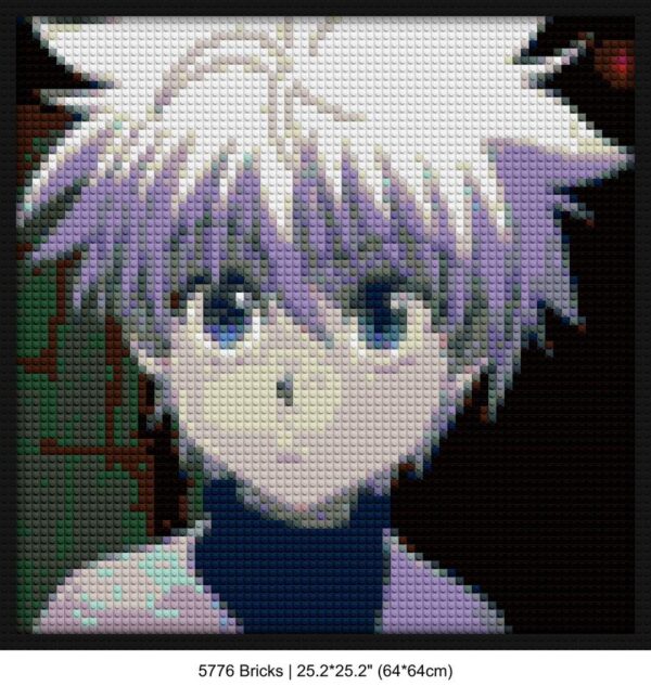 anime merchandise brick wall art | Compatible with LEGO-style bricks | Pixel Brick Art