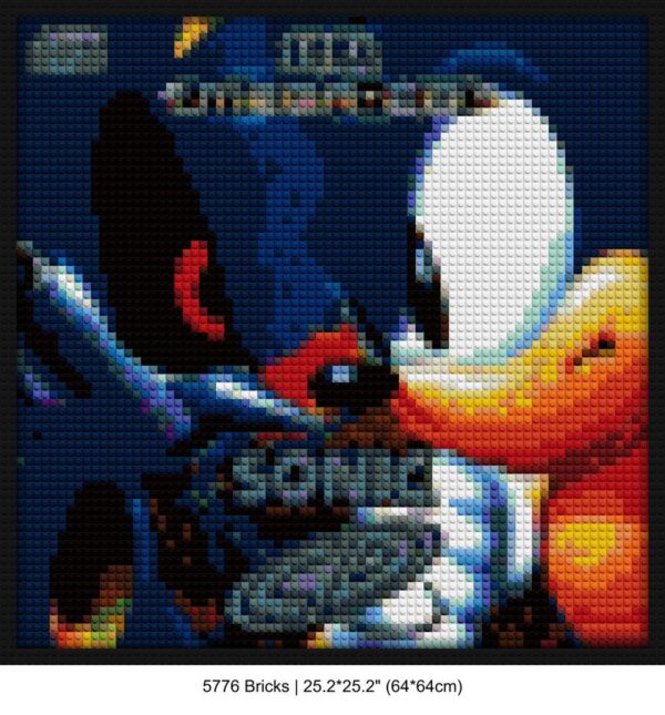 Sega Genesis brick mosaic art | Compatible with LEGO-style bricks | Pixel Brick Art