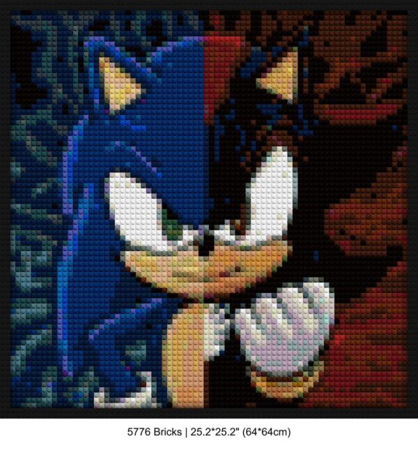 Sega video games brick block wall decor | Compatible with LEGO-style bricks | Pixel Brick Art