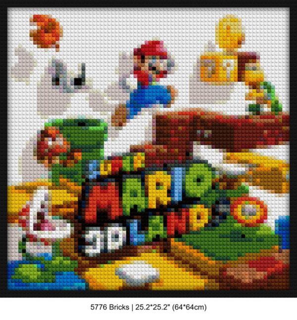 video game decor creative brick wall decor | Compatible with LEGO-style bricks | Pixel Brick Art