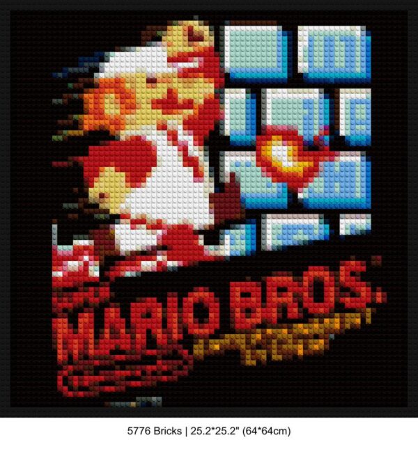 Video Game Artwork retro pixel brick art | Compatible with LEGO-style bricks | Pixel Brick Art