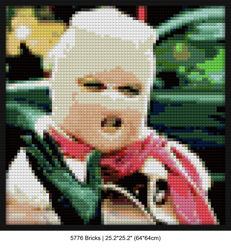 Hip Hop Art brick block wall decor | Compatible with LEGO-style bricks | Pixel Brick Art