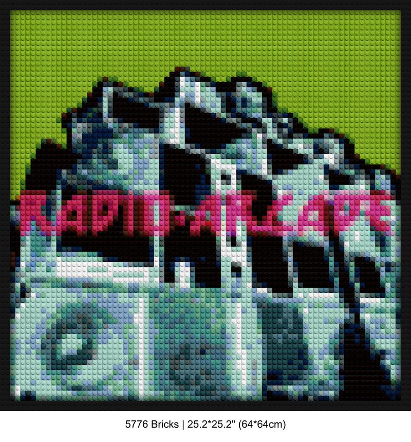 Hip Hop Art pixel brick art | Compatible with LEGO-style bricks | Pixel Brick Art