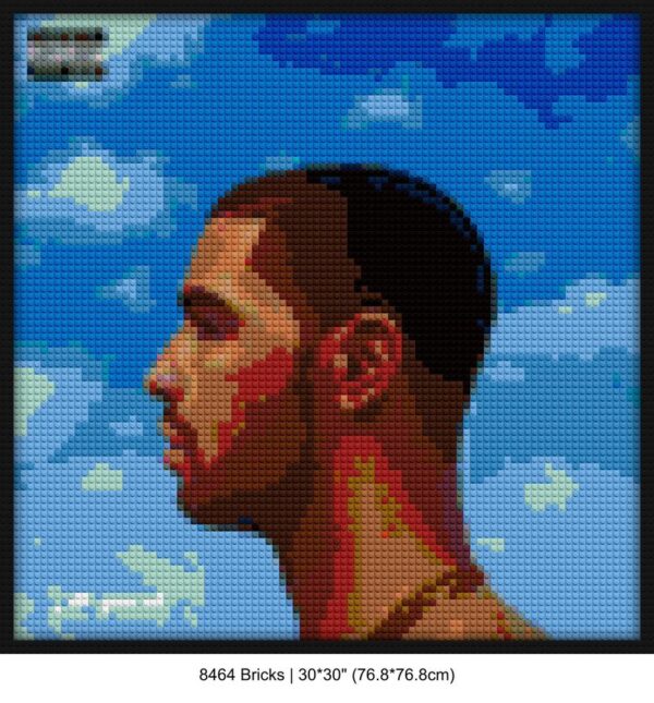 album cover design brick-based pixel art | Compatible with LEGO-style bricks | Pixel Brick Art