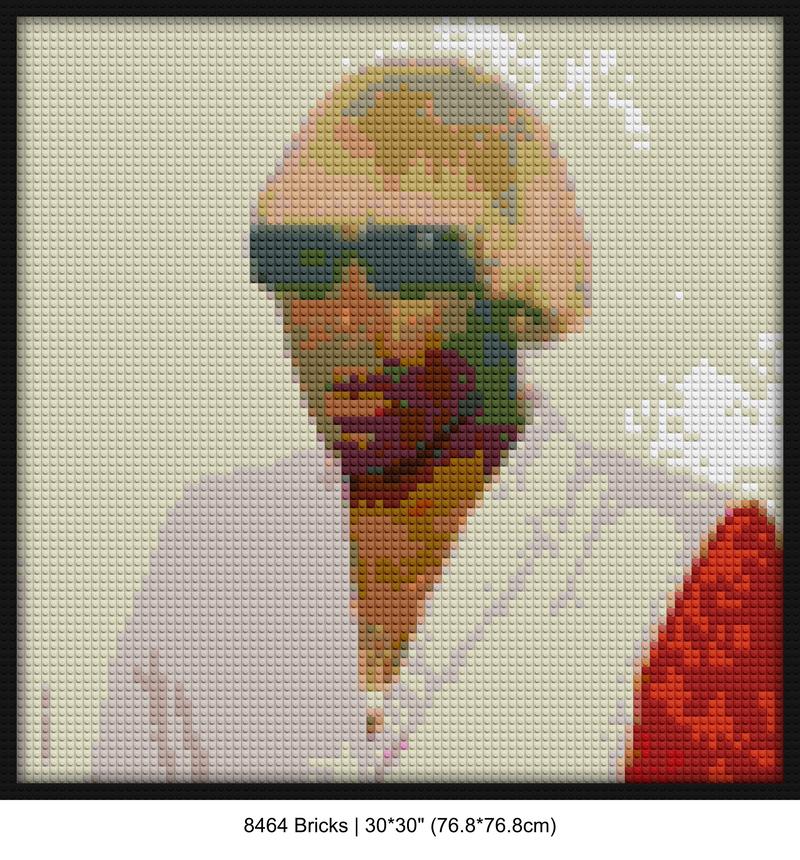 hip-hop art brick mosaic art | Compatible with LEGO-style bricks | Pixel Brick Art
