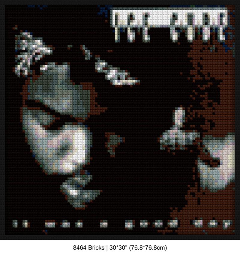 90s Hip Hop pixel brick art | Compatible with LEGO-style bricks | Pixel Brick Art