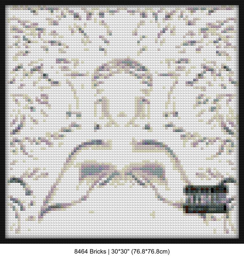 hip hop decor building brick art | Compatible with LEGO-style bricks | Pixel Brick Art