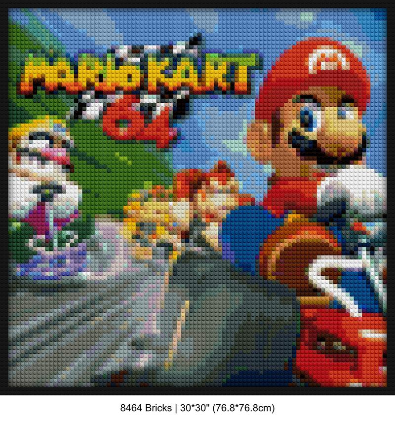 video game wall art LEGO-style DIY wall decor | Compatible with LEGO-style bricks | Pixel Brick Art