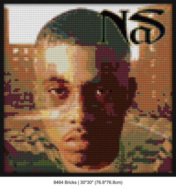 Rap Albums interlocking brick mosaic | Compatible with LEGO-style bricks | Pixel Brick Art