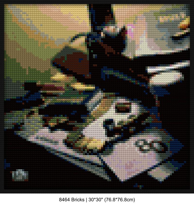 rap album artwork brick block wall decor | Compatible with LEGO-style bricks | Pixel Brick Art