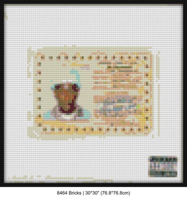 Music Album Art interlocking brick mosaic | Compatible with LEGO-style bricks | Pixel Brick Art