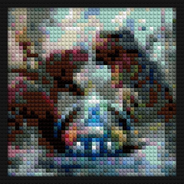 ARK Survival Ascended creative brick wall decor