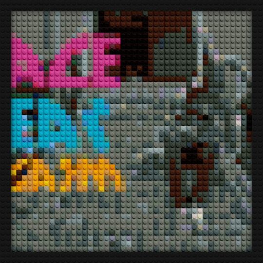 Ace The Creator Eargasm building brick art | Compatible with LEGO-style bricks | Pixel Brick Art