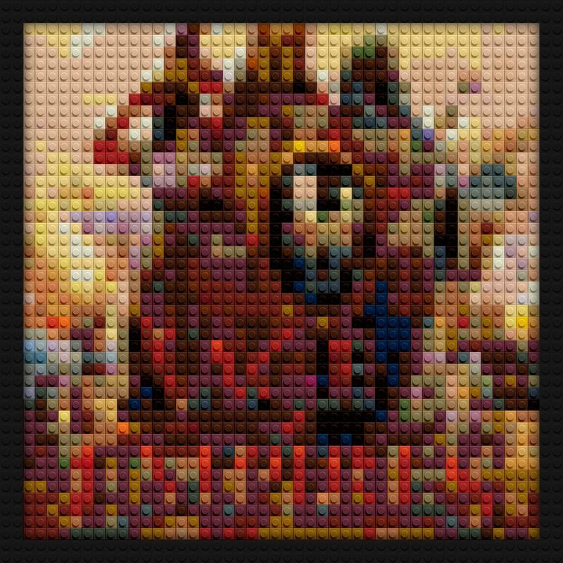 Age Of Empire brick block wall decor | Compatible with LEGO-style bricks | Pixel Brick Art