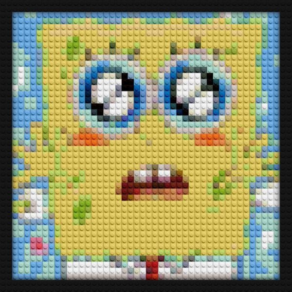 Bob Sponge lego style bricks art