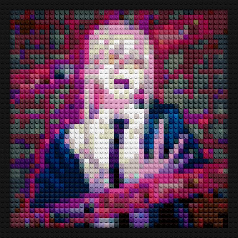 Chainsaw Man Anime creative brick wall decor | Compatible with LEGO-style bricks | Pixel Brick Art