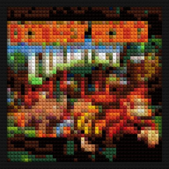 Donkey kong country diy pixel mosaic | Compatible with LEGO-style bricks | Pixel Brick Art