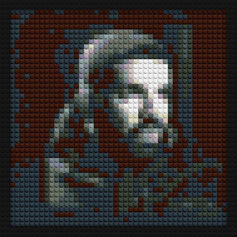Drake Scorpion brick based pixel art | Compatible with LEGO-style bricks | Pixel Brick Art