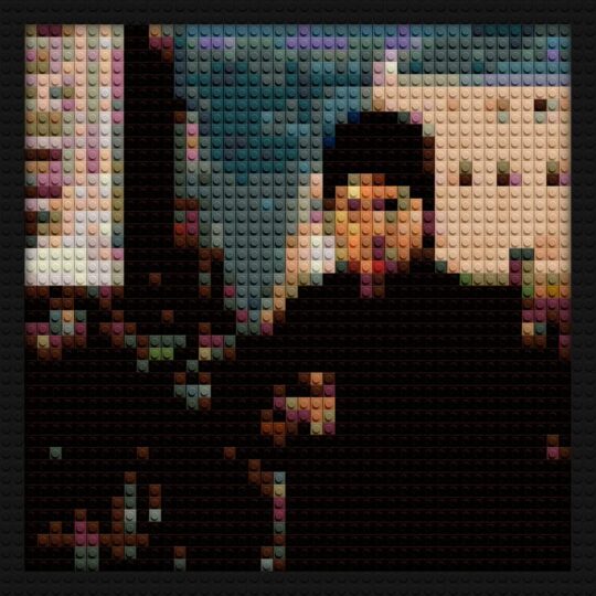 Ice Cube Amerikkka most wanted custom brick canvas | Compatible with LEGO-style bricks | Pixel Brick Art