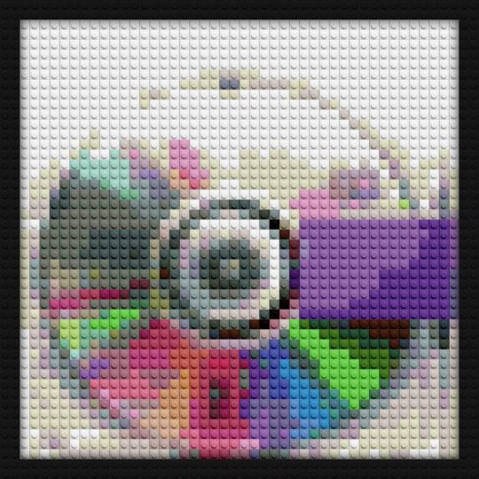 Kanye West Yandhi brick based pixel art | Compatible with LEGO-style bricks | Pixel Brick Art