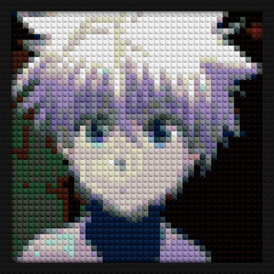 Kilua Hunter X Hunter lego compatible mosaic kits | Compatible with LEGO-style bricks | Pixel Brick Art