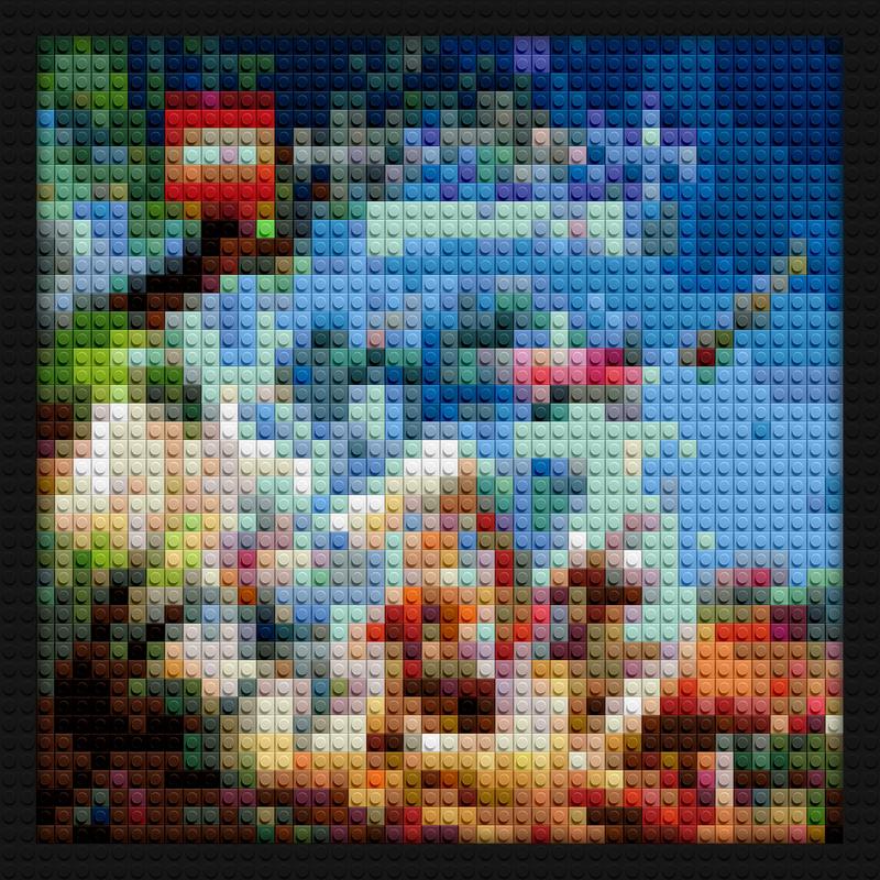 Lego Horizon Adventures creative brick wall decor | Compatible with LEGO-style bricks | Pixel Brick Art