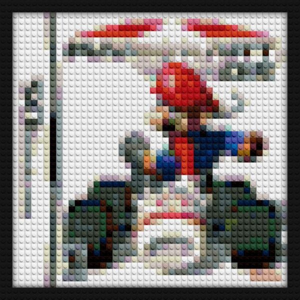 Mario Kart DS cover custom brick portraits