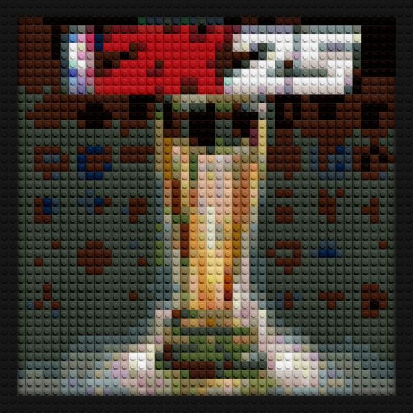 NBA 2K25 interlocking brick mosaic