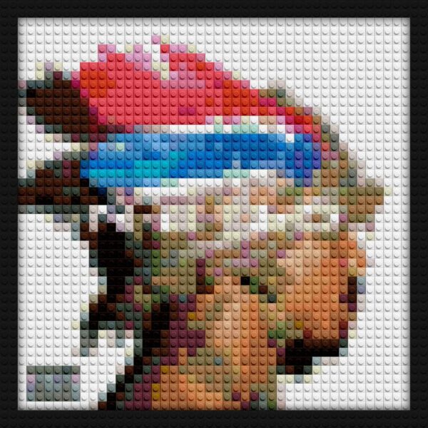 Nothing Album by NERD retro pixel brick art