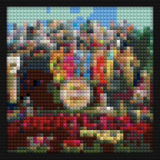 SGT Pepper The Beatles pixel-style bricks | Compatible with LEGO-style bricks | Pixel Brick Art